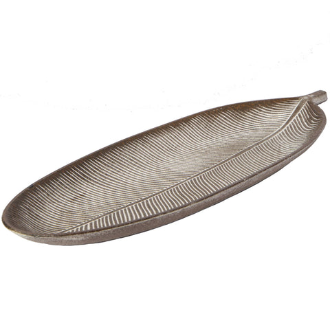 Long Leaf Wood Tray: White