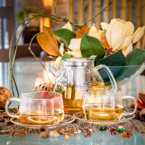 Clear Lightweight Glass Tea Coffee Cup Saucer
