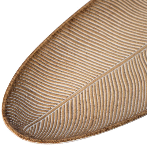 Long Leaf Wood Tray: White