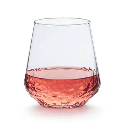 Libbey Hammered Base Wine Glass