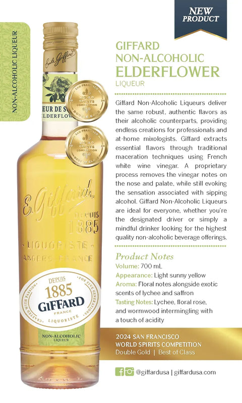 Giffard Elderflower Alcohol Free