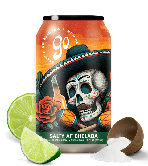 Go Brewing Salty Lime AF Chelada - Non Alcoholic Beer