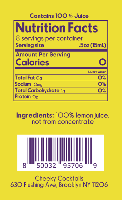 Cheeky Lemon Juice 4oz