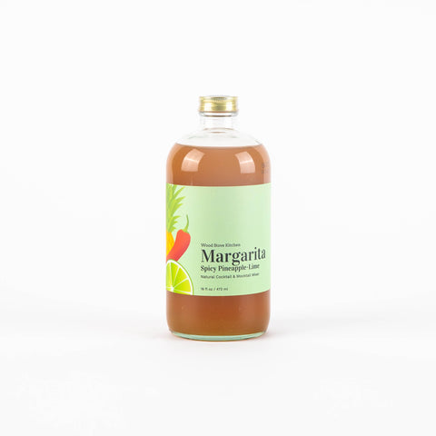 Wood Stove Kitchen Margarita (Spicy Pineapple & Lime) for Cocktails and Mocktails, 16 fl oz