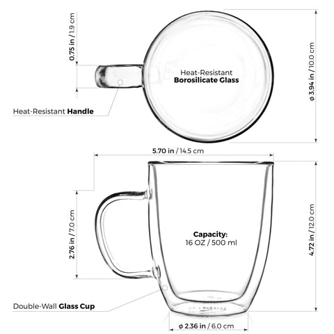 Double Wall Glass Mug