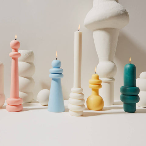 Carl Durkow Spindle Candle - White