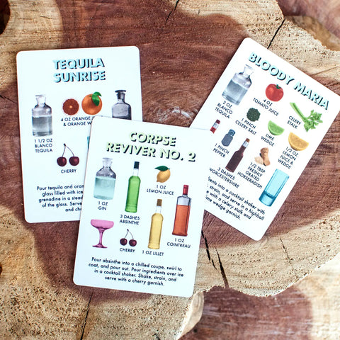 Love & Victory Cocktail Deck - 52 Classic Cocktail Recipe Cards