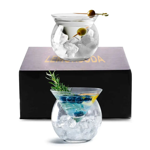 Stemless Martini Glass with Chiller (7oz)