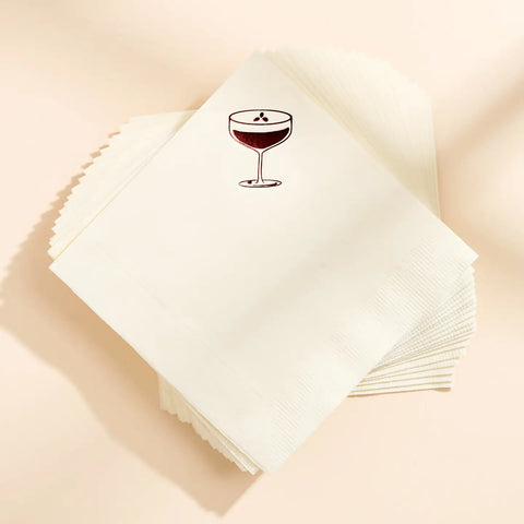 Espresso Martini Cocktail Napkin