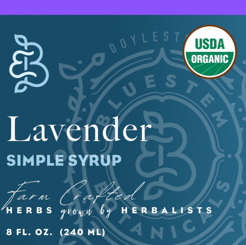 Bluestem Botanicals Lavender Simple Syrup 8 Oz