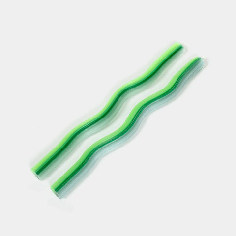 Wiggle Candle Sticks by Lex Pott - Triple Green (2 pack)
