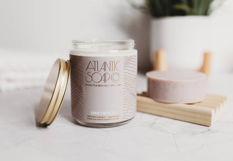 Atlantic Soap Company Driftwood Soy Candle: Large