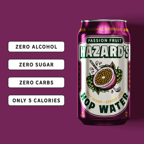 Hazard's Sparkling Hop Water - Passion Fruit