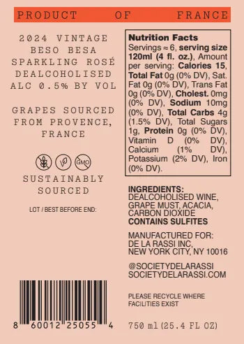 Society De La Rassi Beso Besa Sparkling Wine