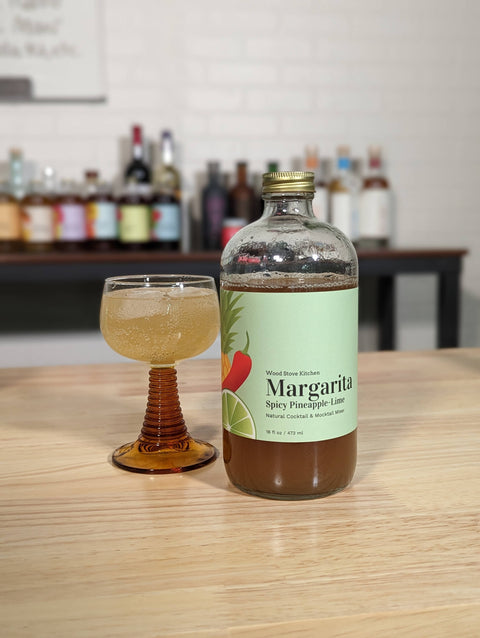 Wood Stove Kitchen Margarita (Spicy Pineapple & Lime) for Cocktails and Mocktails, 16 fl oz