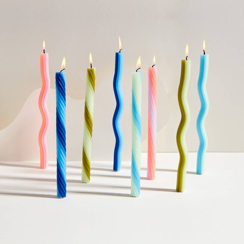 Wiggle Candle Sticks by Lex Pott - Green (2 pack)