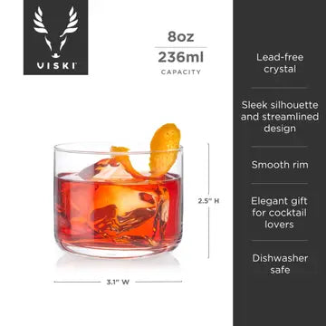 Viski Raye™ Crystal Negroni Glass