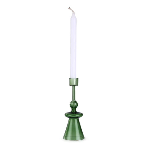 Casa Amarosa Glass Candle Holder - Green