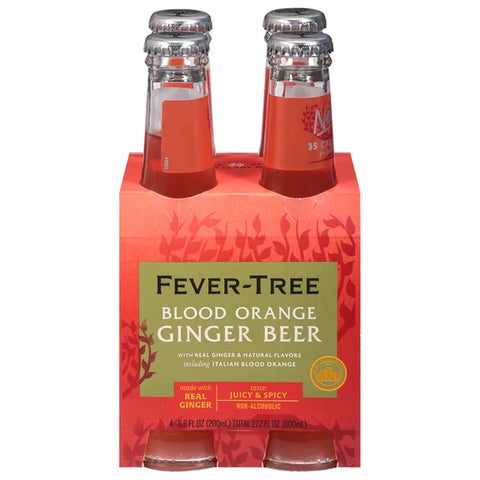 Fever Tree Italian Blood Orange Ginger Beer 4 Pack