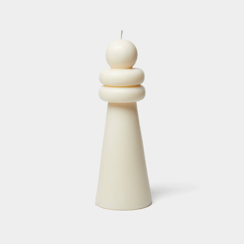 Carl Durkow Spindle Candle - White