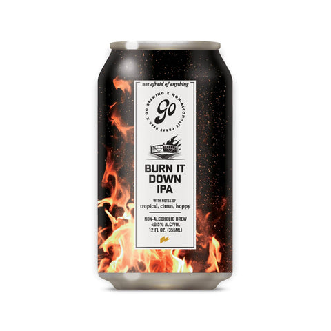 Go Brewing Burn it Down IPA - Non Alcoholic Beer