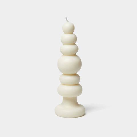 Carl Durkow Spindle Candle Knubby - White